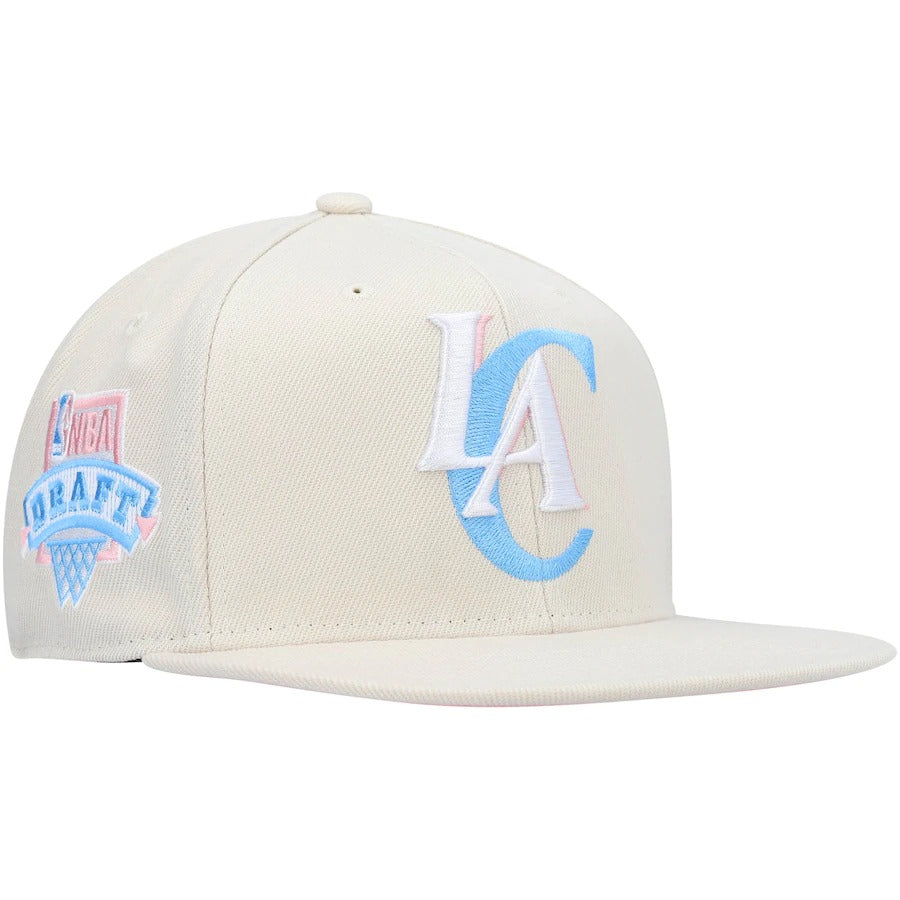 Mitchell & Ness LA Clippers Cream x Lids NBA Draft Hardwood Classics Cake Pop Fitted Hat