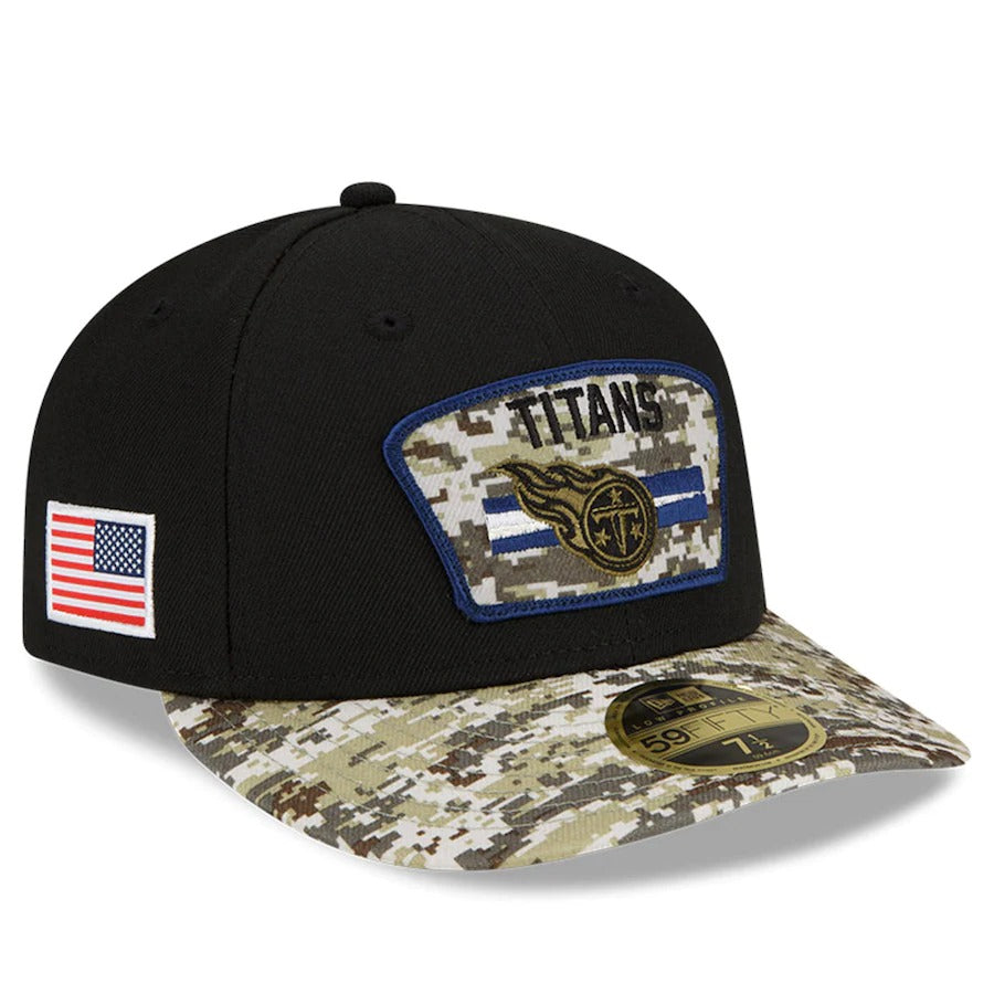 New Era Black/Camo Tennessee Titans 2021 Salute To Service Low Profile 59FIFTY Fitted Hat
