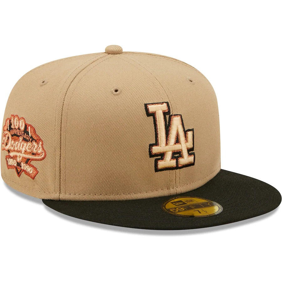 New Era Los Angeles Dodgers Brown Rustbelt 100th Anniversary Camel 59FIFTY Fitted Hat