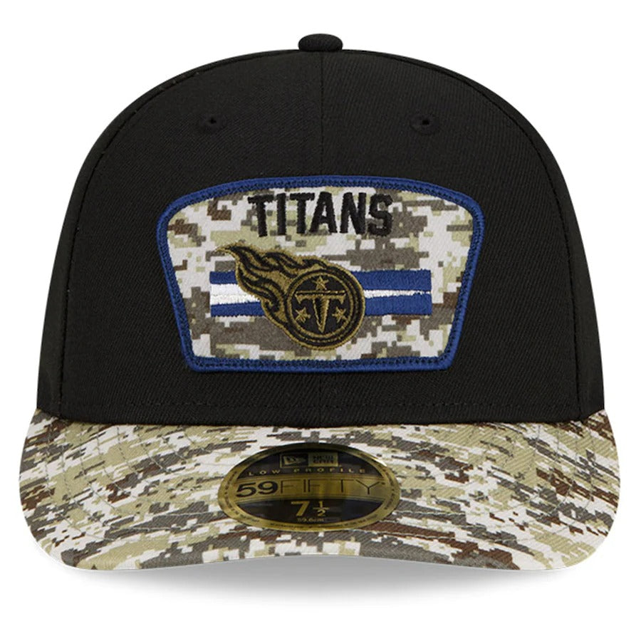 New Era Black/Camo Tennessee Titans 2021 Salute To Service Low Profile 59FIFTY Fitted Hat