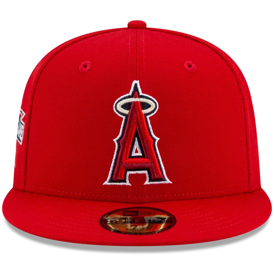 New Era Red Los Angeles Angels Authentic Collection 2010 MLB All-Star Game Replica Floral Undervisor 59FIFTY Fitted Hat