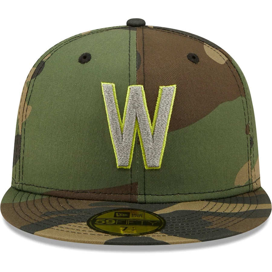 New Era Washington Senators Camo Cooperstown Collection 1924 World Series Woodland Reflective Undervisor 59FIFTY Fitted Hat