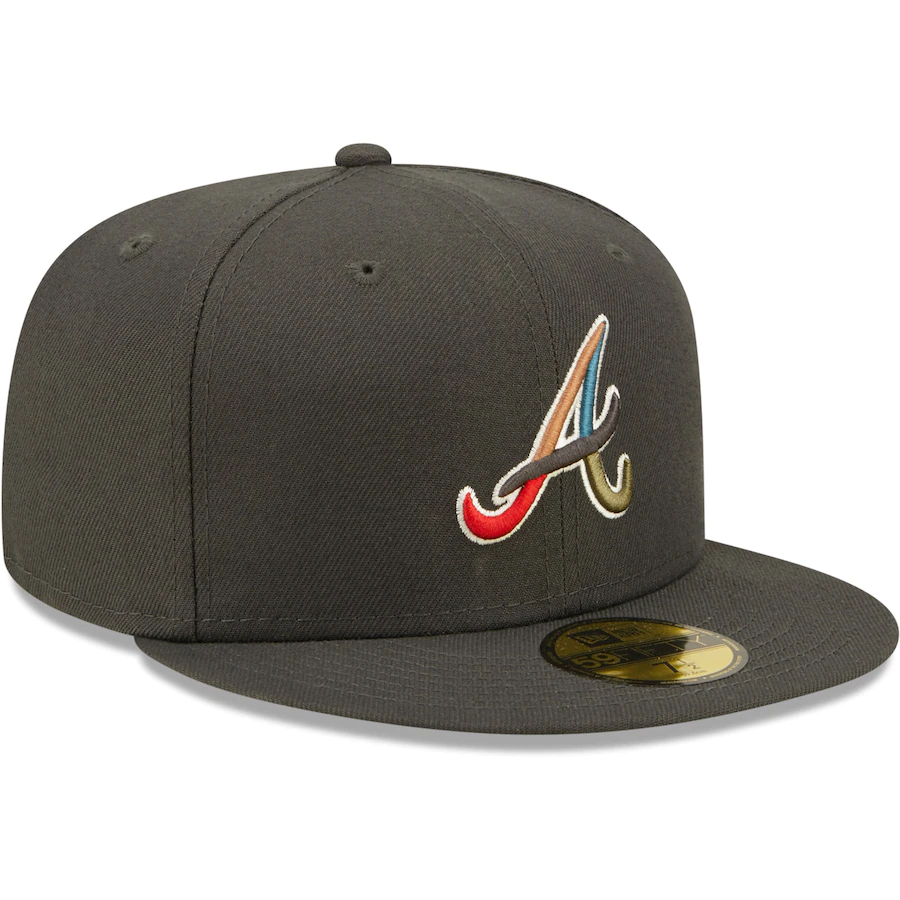 New Era Atlanta Braves Charcoal Multi Color Pack 59FIFTY Fitted Hat