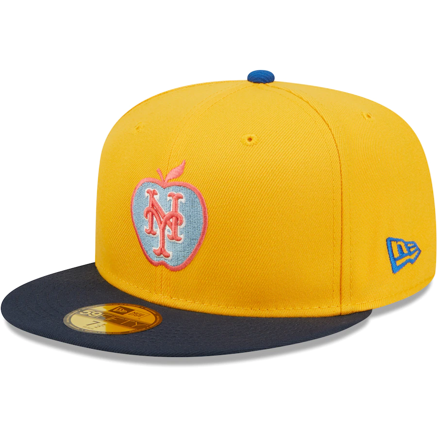 New Era New York Mets Gold/Azure 25th Anniversary Undervisor 59FIFTY Fitted Hat