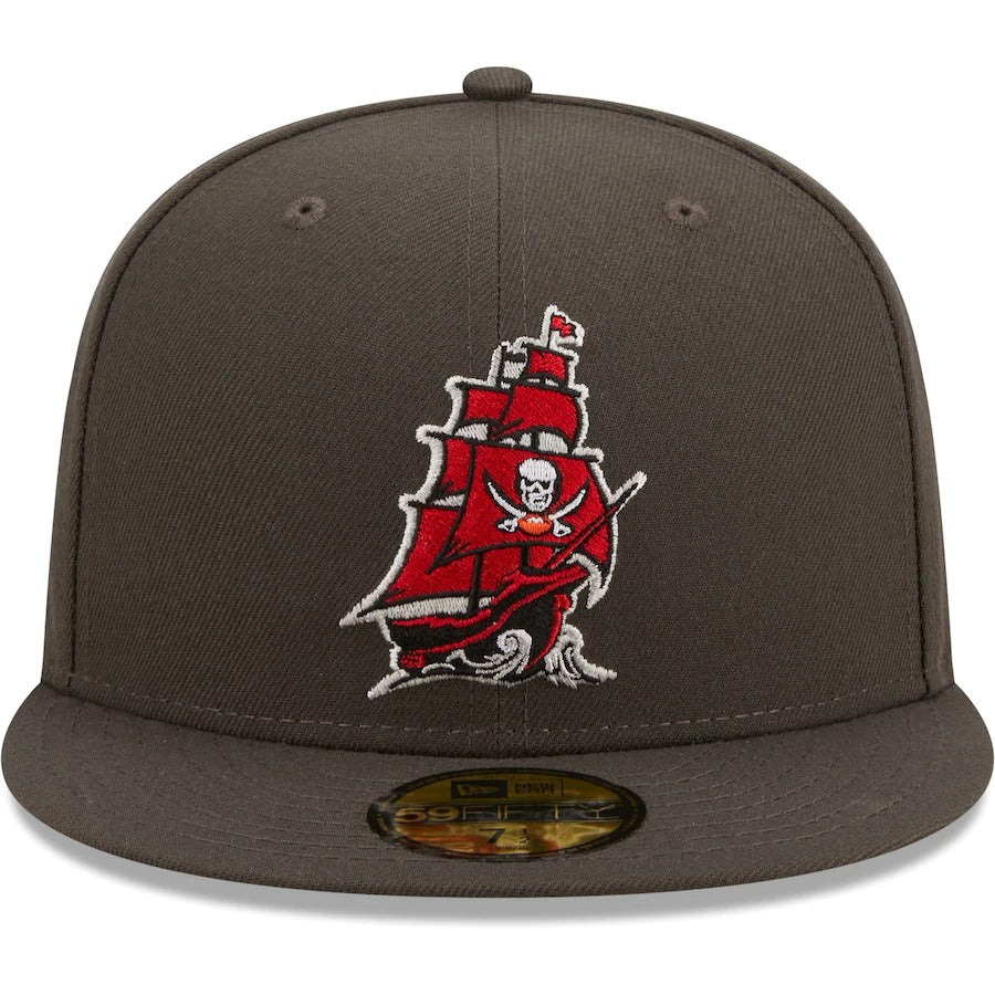 New Era Tampa Bay Buccaneers Pewter 40th Anniversary Patch Logo 59FIFTY Fitted Hat