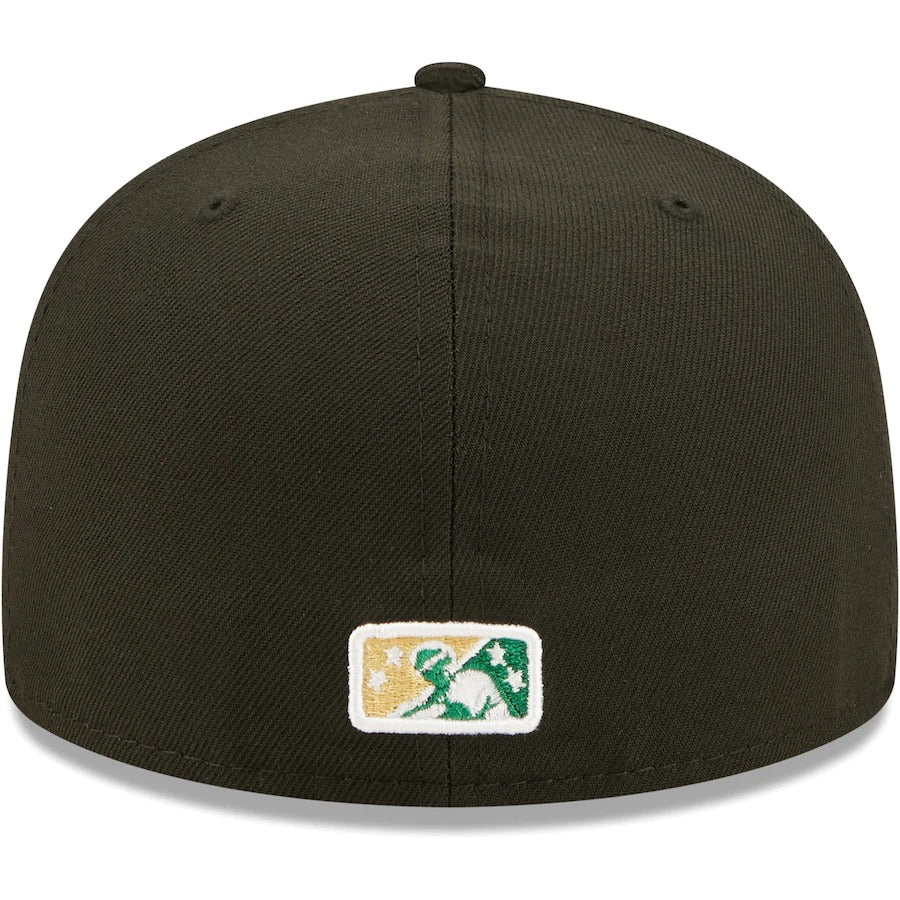 New Era Augusta GreenJackets Black Authentic Collection Team Alternate 59FIFTY Fitted Hat