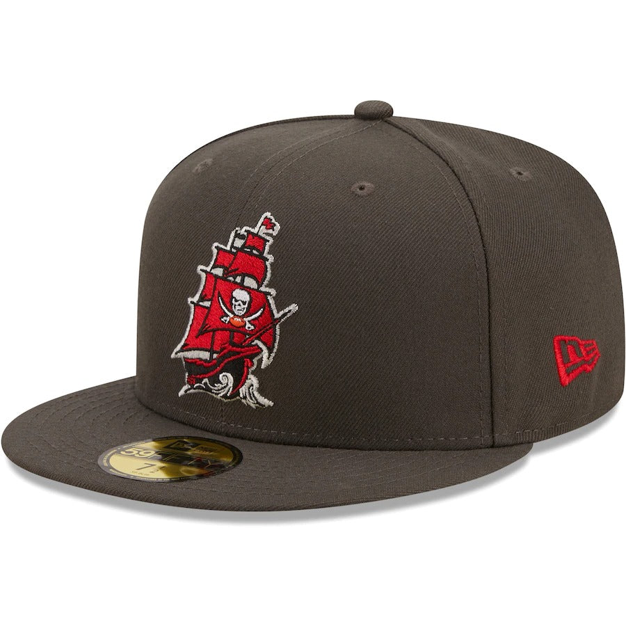 New Era Tampa Bay Buccaneers Pewter 40th Anniversary Patch Logo 59FIFTY Fitted Hat
