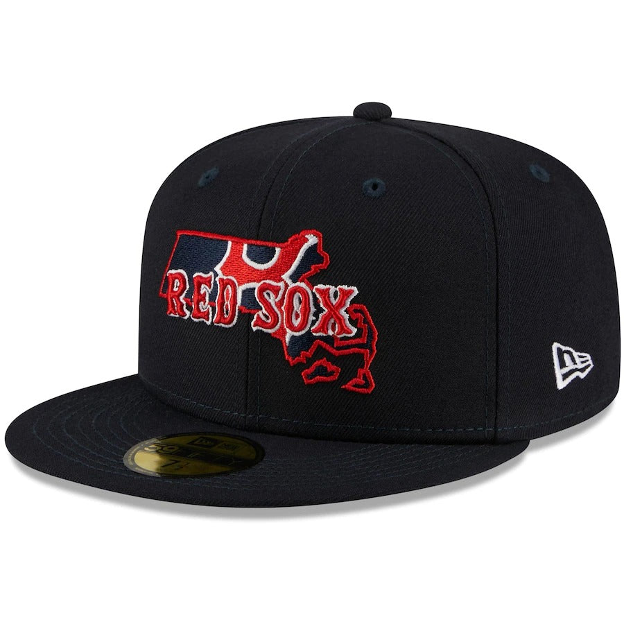New Era Boston Red Sox Navy Local II 59FIFTY Fitted Hat