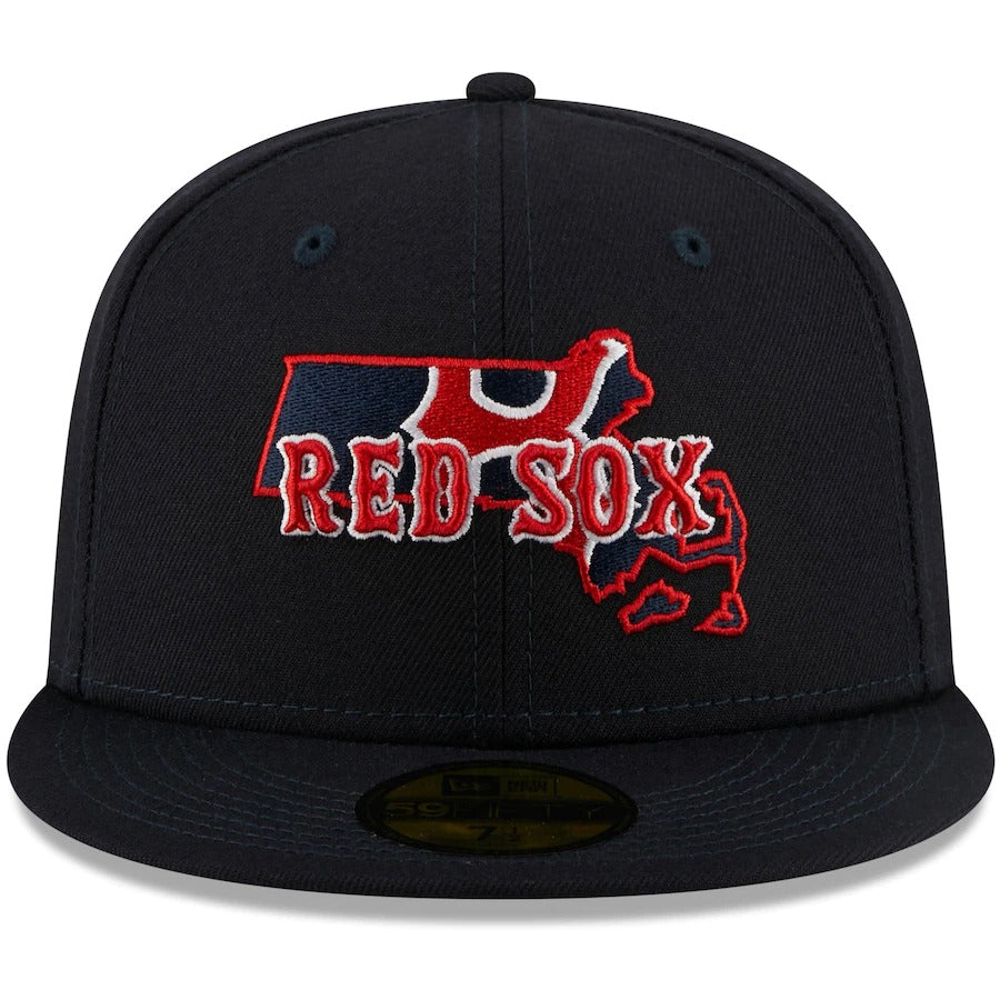 New Era Boston Red Sox Navy Local II 59FIFTY Fitted Hat
