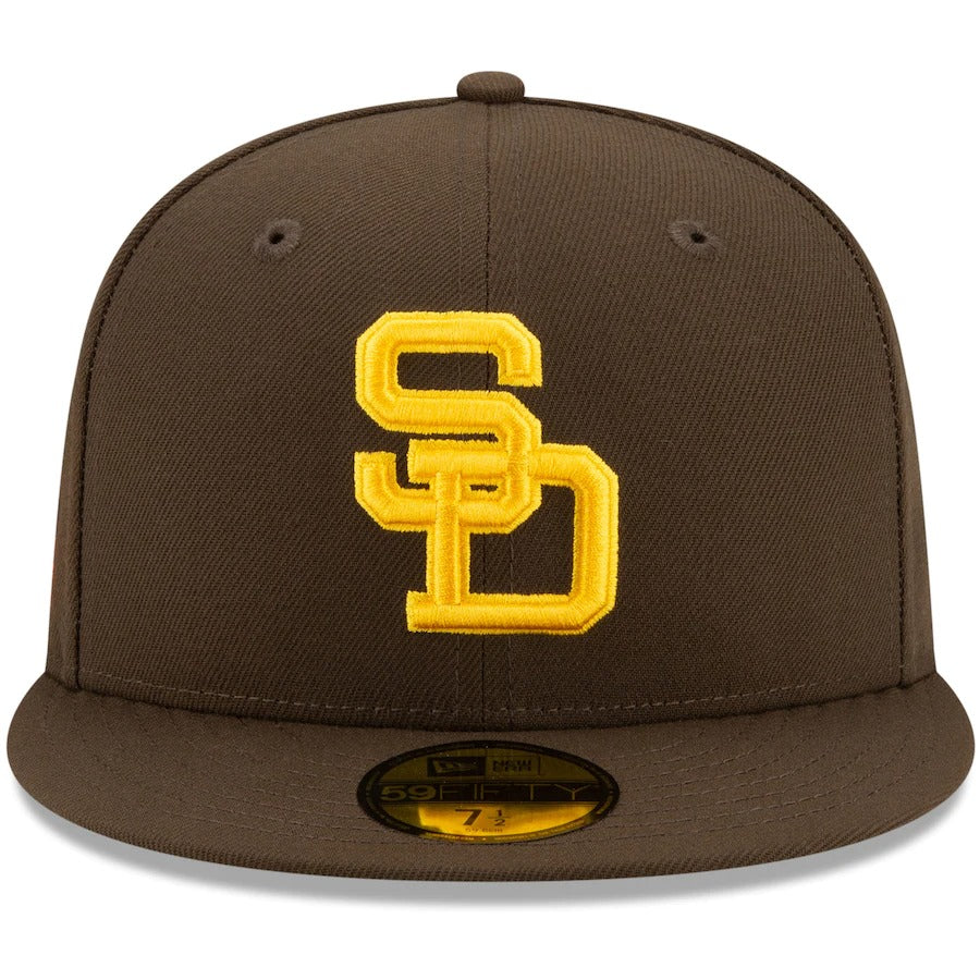 New Era Brown San Diego Padres Authentic Collection 1984 World Series Replica Floral Undervisor 59FIFTY Fitted Hat