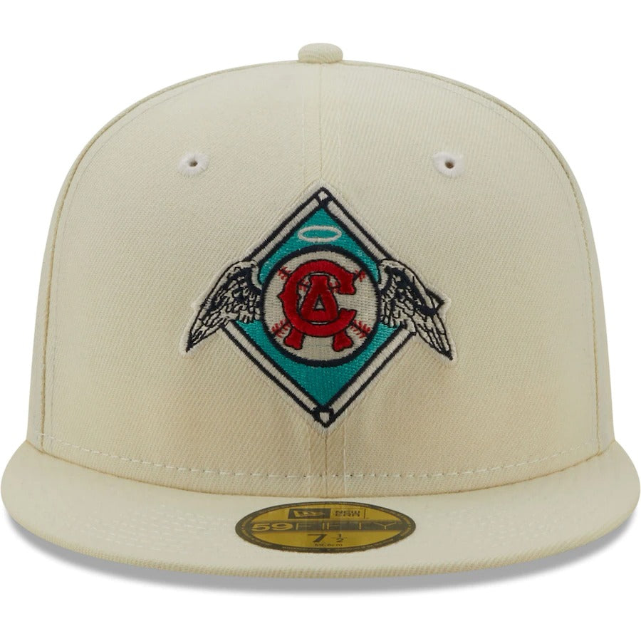 New Era California Angels Cream 1989 All-Star Game Chrome Alternate Undervisor 59FIFTY Fitted Hat