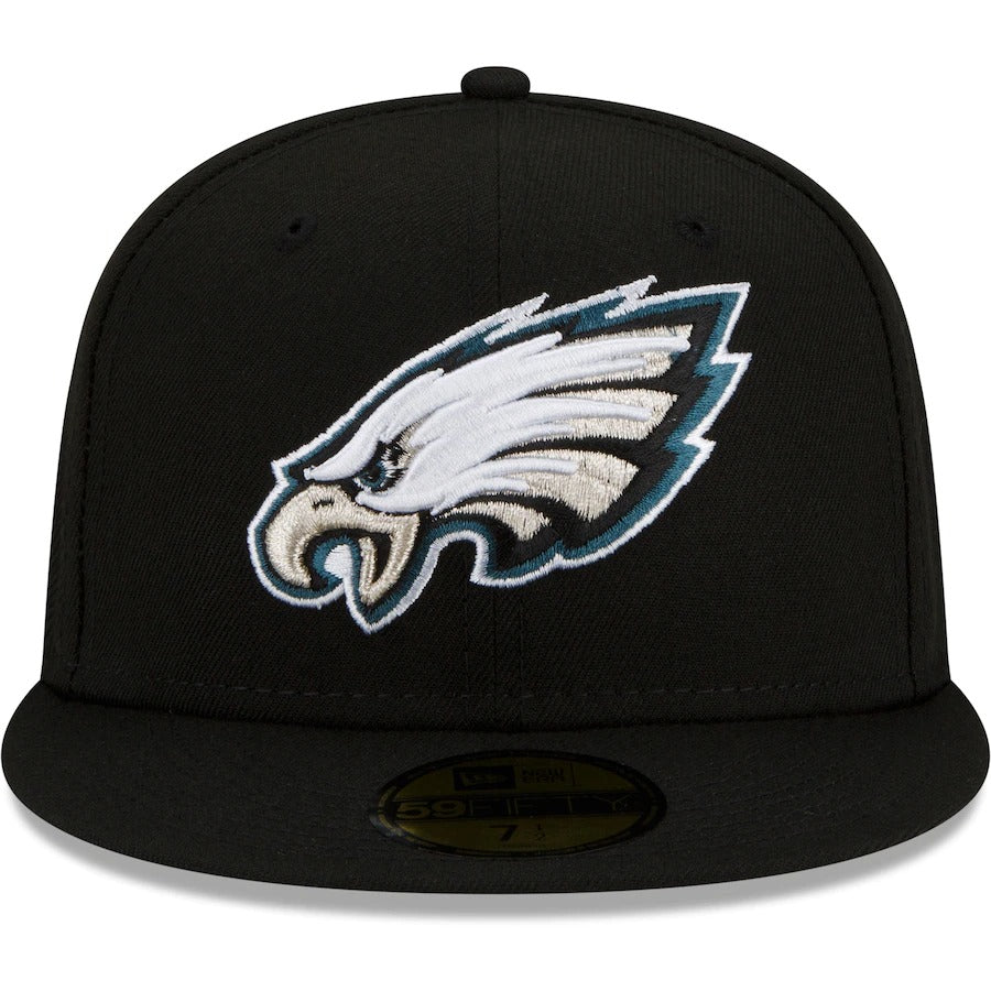 New Era Philadelphia Eagles Black Patch Up Super Bowl LII 59FIFTY Fitted Hat