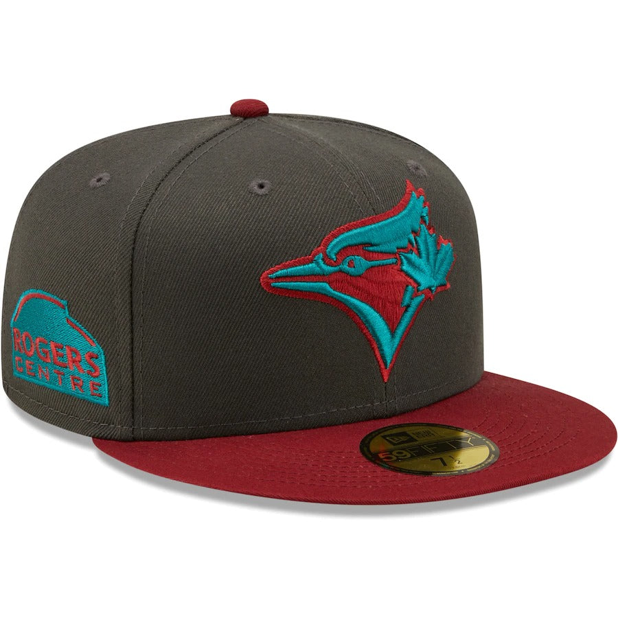 New Era Toronto Blue Jays Graphite/Cardinal Rogers Centre Titlewave 59FIFTY Fitted Hat