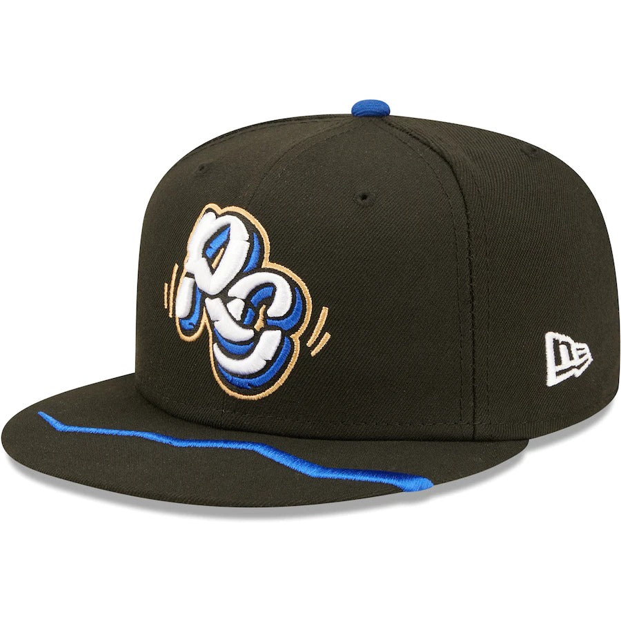 New Era Rancho Cucamonga Quakes Black Authentic Collection Team Alternate 59FIFTY Fitted Hat
