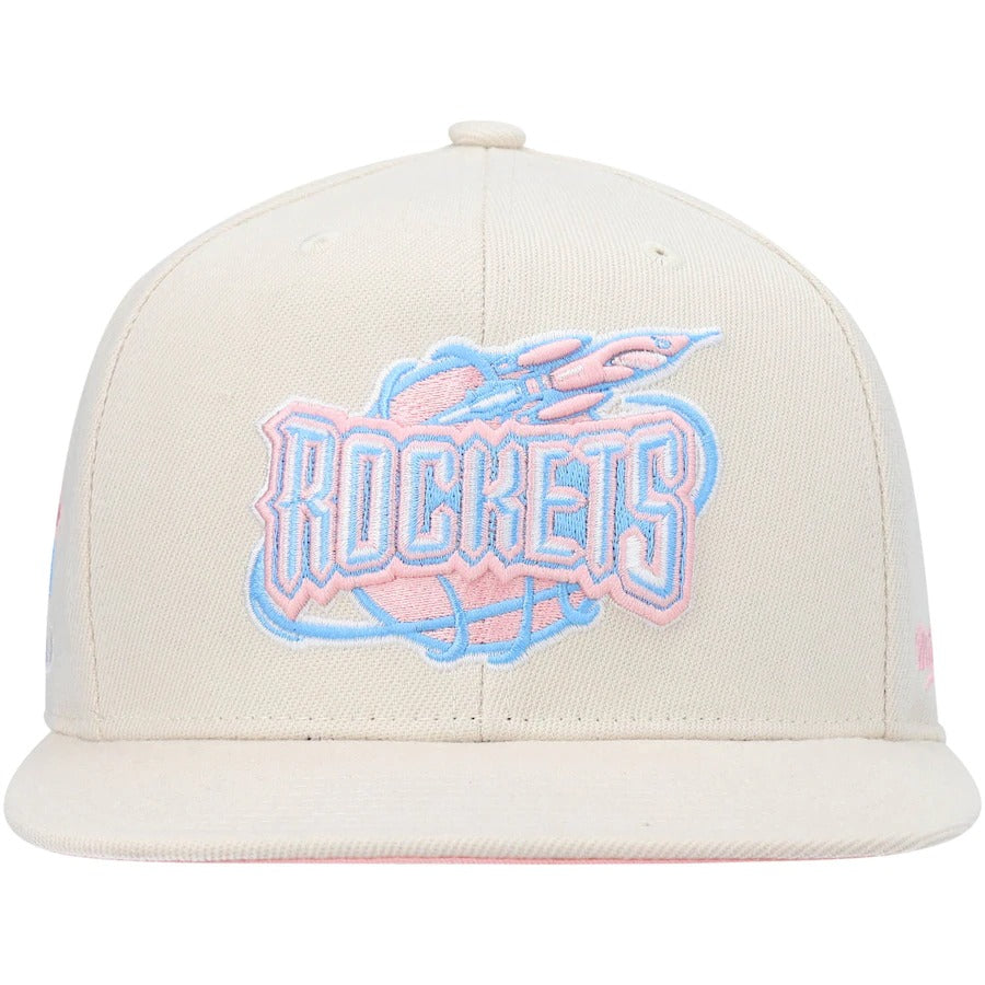 Mitchell & Ness x Lids Houston Rockets Cream 1995 NBA Finals Hardwood Classics Cake Pop Fitted Hat