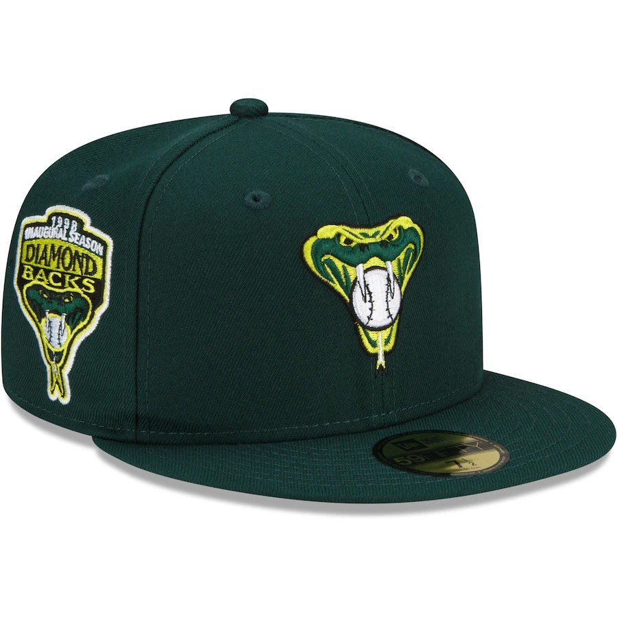 New Era Arizona Diamondbacks Green 1998 Inaugural Season Color Fam Lime Undervisor 59FIFTY Fitted Hat