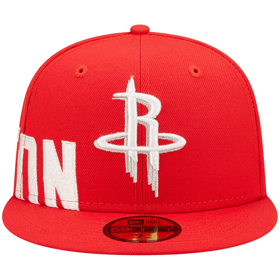 New Era Houston Rockets Red Side Split 59FIFTY Fitted Hat