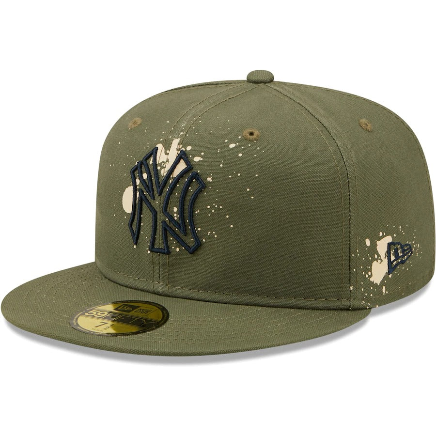 New Era New York Yankees Olive Splatter 59FIFTY Fitted Hat