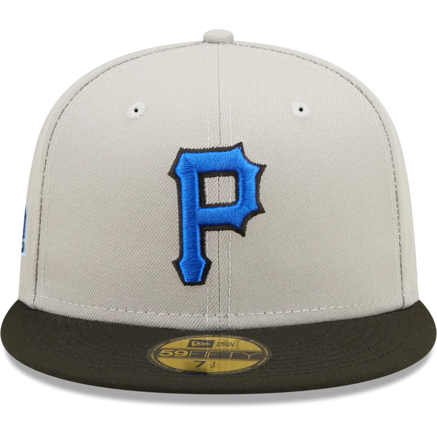 New Era Pittsburgh Pirates 1971 World Series Gray/Black Blue Undervisor 2022 59FIFTY Fitted Hat