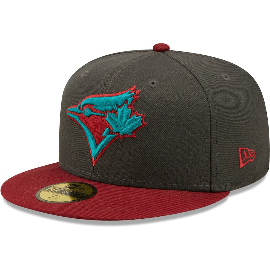 New Era Toronto Blue Jays Graphite/Cardinal Rogers Centre Titlewave 59FIFTY Fitted Hat