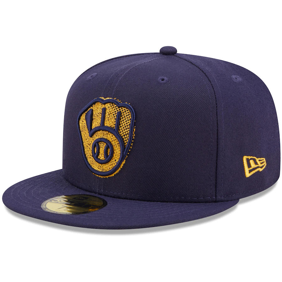 New Era Navy Milwaukee Brewers Scored 59FIFTY Fitted Hat