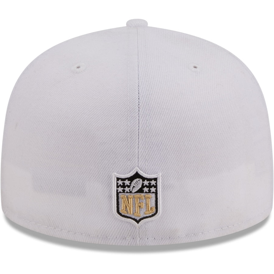 New Era New Orleans Saints White 30th Anniversary Patch Logo 59FIFTY Fitted Hat