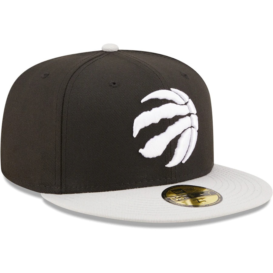 New Era Toronto Raptors Black/Gray Two-Tone Color Pack 59FIFTY Fitted Hat