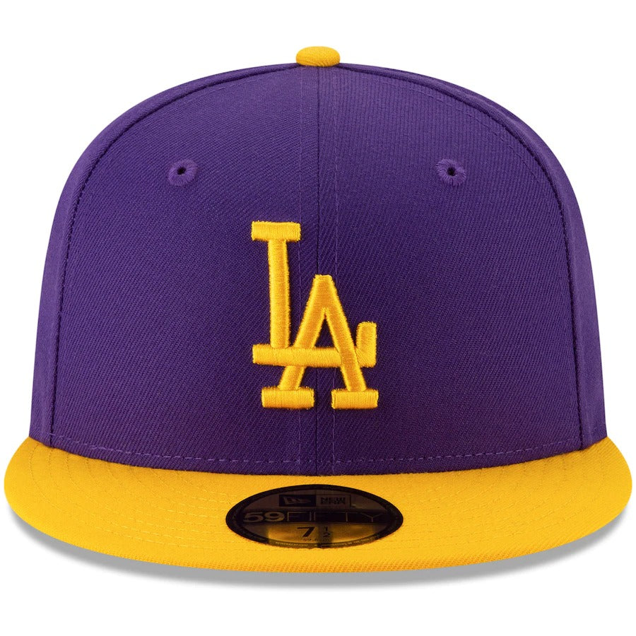 New Era Los Angeles Purple/Gold Crossover 59FIFTY Fitted Hat