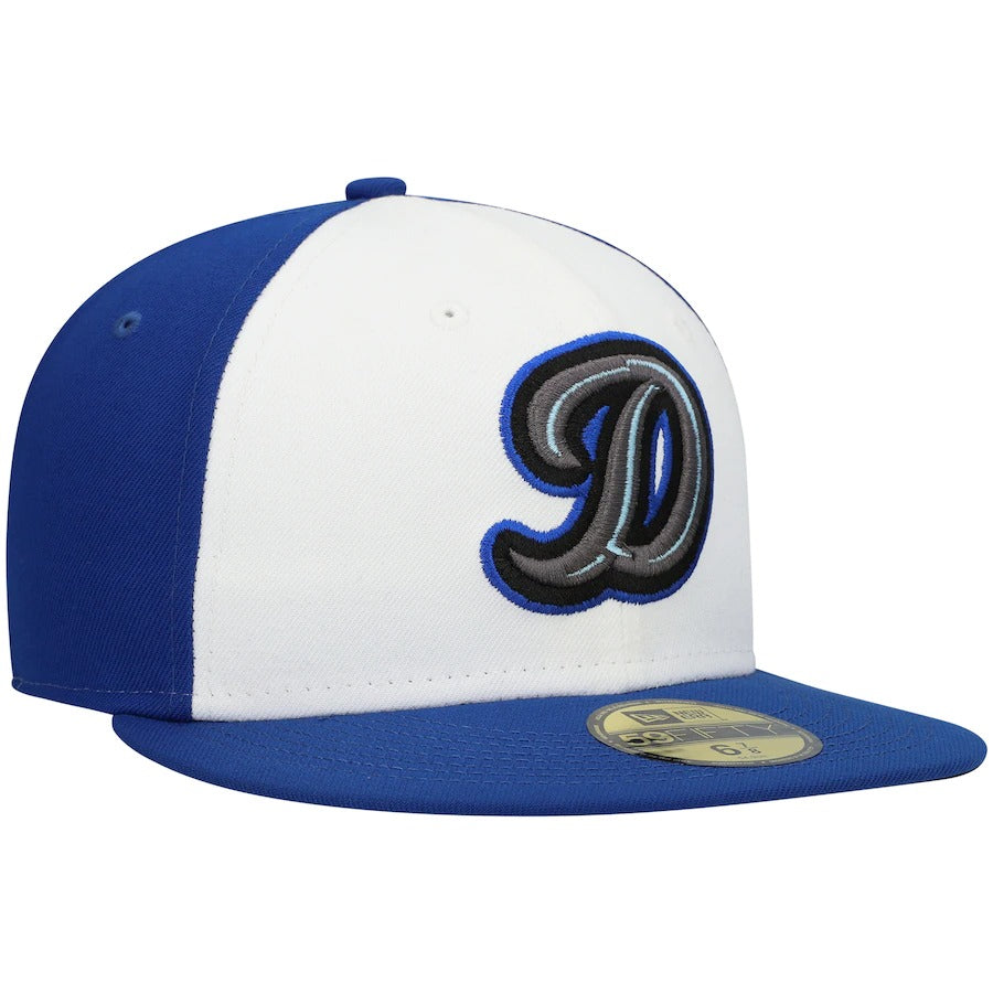 New Era Tulsa Drillers White/Blue Authentic Collection Road 59FIFTY Fitted Hat