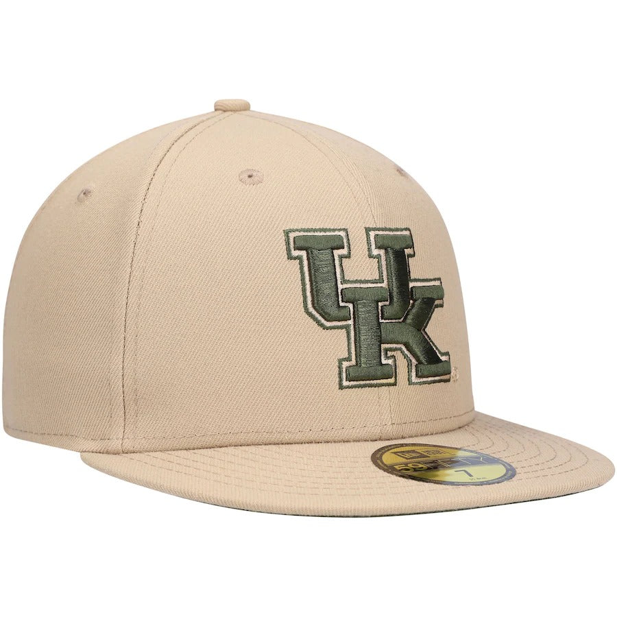 New Era Tan Kentucky Wildcats Camel & Rifle 59FIFTY Fitted Hat