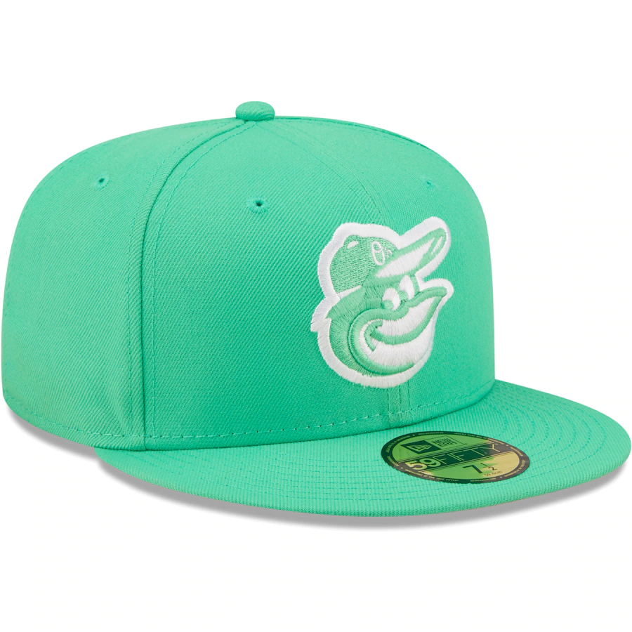 New Era Baltimore Orioles  Island Green Logo White 59FIFTY Fitted Hat