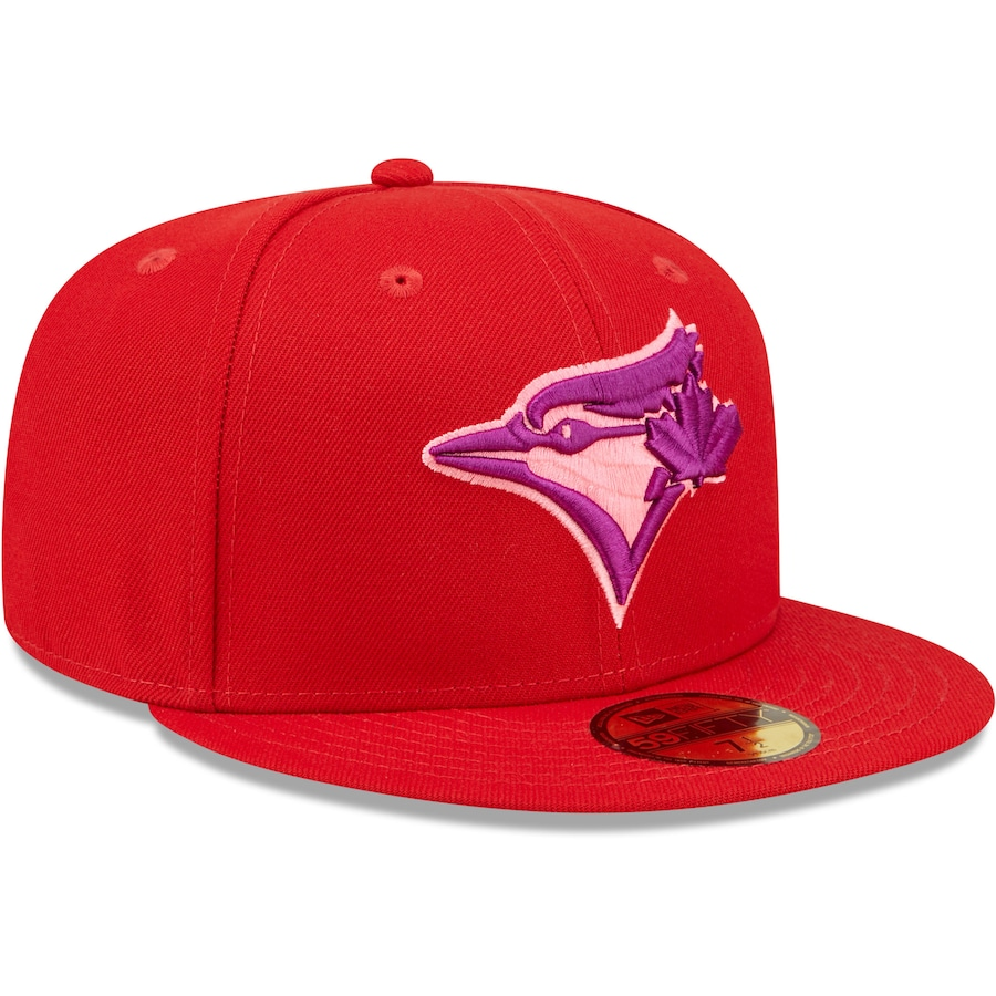New Era Red Toronto Blue Jays Purple Undervisor 59FIFTY Fitted Hat