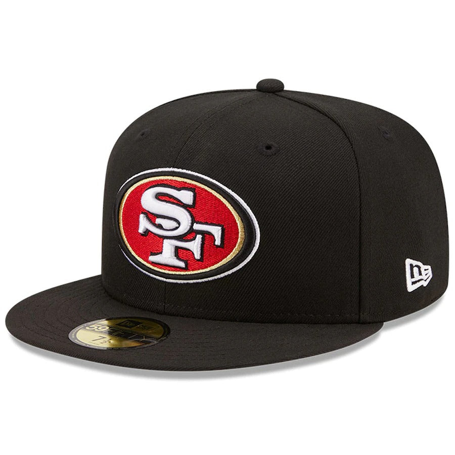 New Era San Francisco 49ers Black 75th Anniversary Side Patch 59FIFTY Fitted Hat