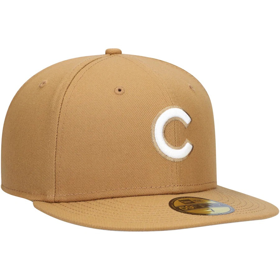 New Era Tan Chicago Cubs Wheat 59FIFTY Fitted Hat