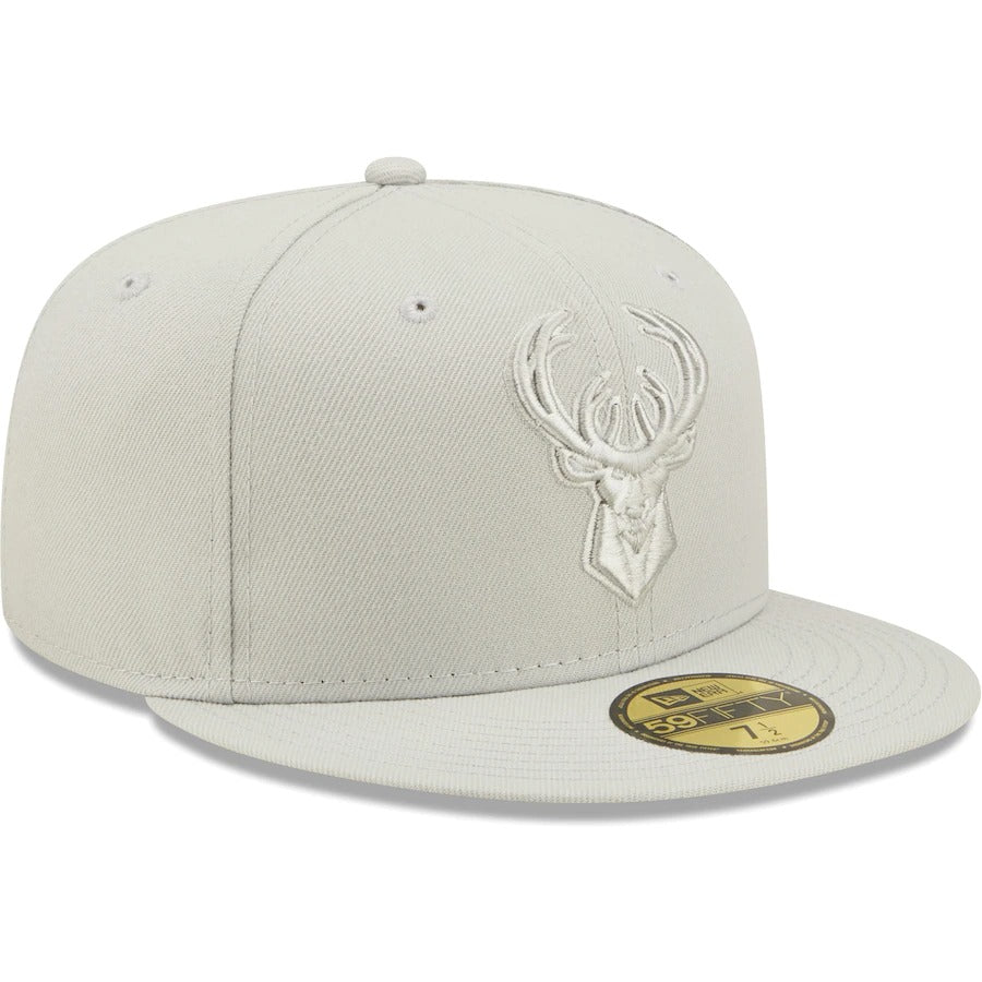 New Era Milwaukee Bucks Gray Logo Color Pack 59FIFTY Fitted Hat