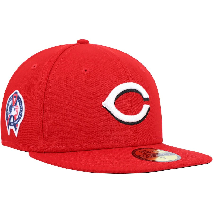 New Era Cincinnati Reds Red 9/11 Memorial Side Patch 59FIFTY Fitted Hat