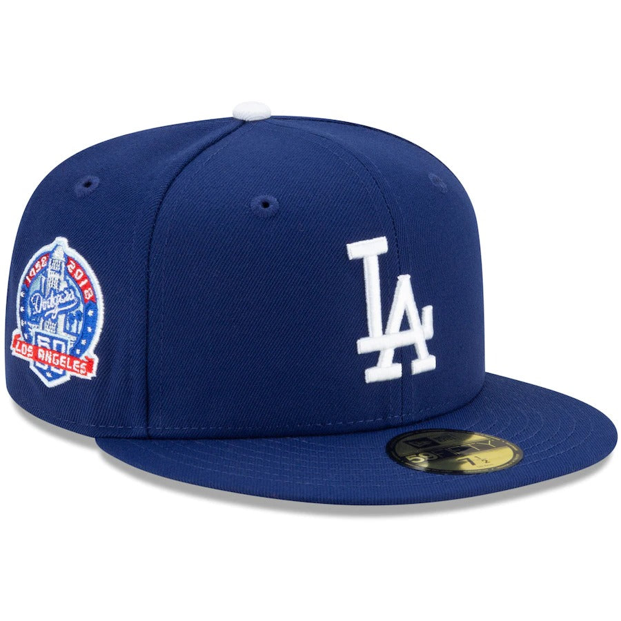 New Era Royal Los Angeles Dodgers Authentic Collection 60th Anniversary Replica Floral Undervisor 59FIFTY Fitted Hat