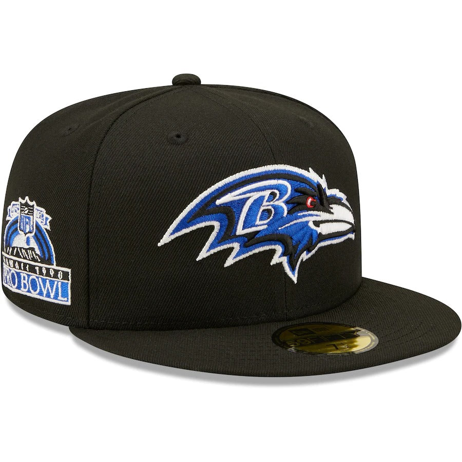 New Era Baltimore Ravens Black Royal Undervisor 1998 NFL Pro Bowl 59FIFTY Fitted Hat