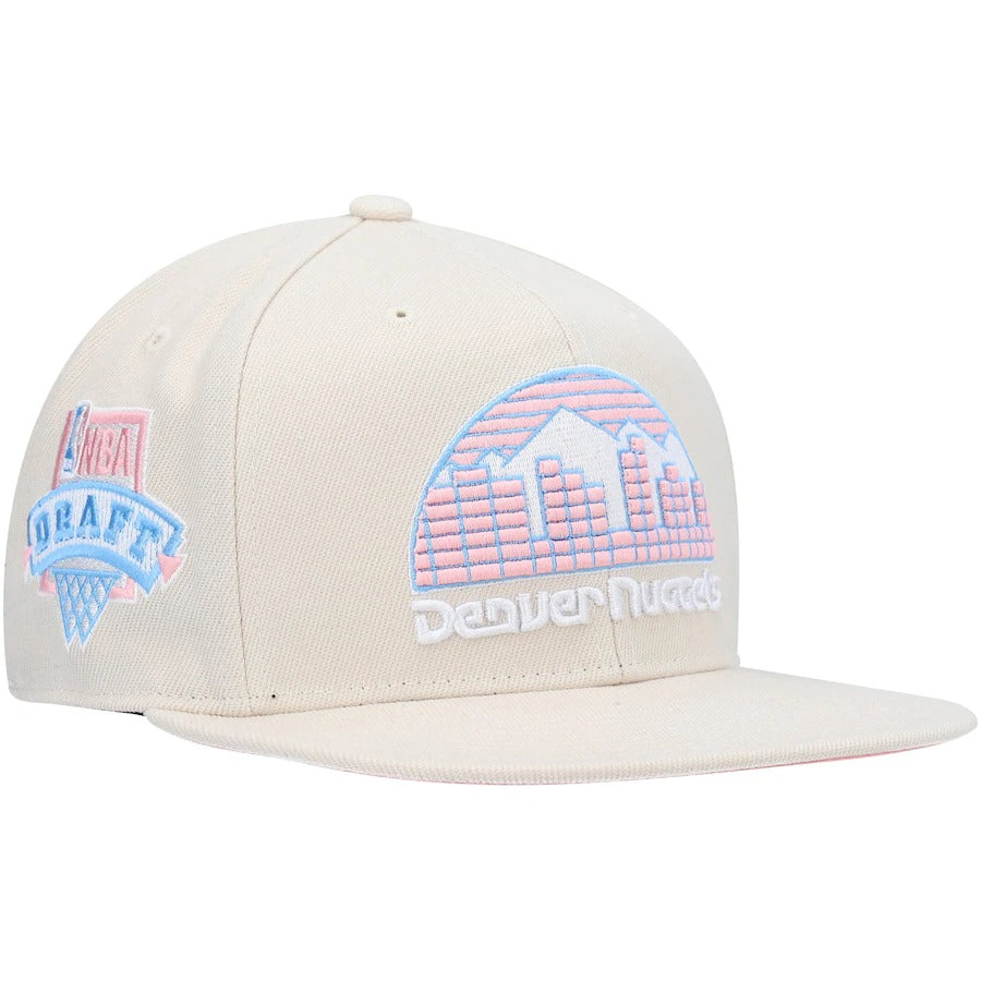 Mitchell & Ness x Lids Denver Nuggets Cream NBA Draft Hardwood Classics Cake Pop Fitted Hat
