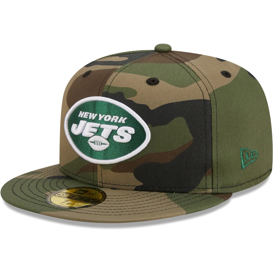 New Era New York Jets Camo Woodland 59FIFTY Fitted Hat