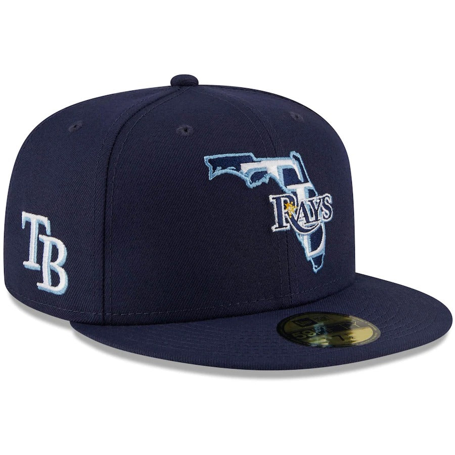 New Era Tampa Bay Rays Navy Local II 59FIFTY Fitted Hat