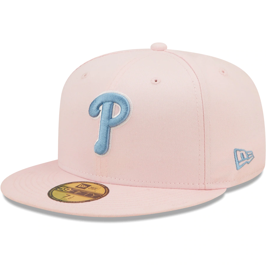 New Era Philadelphia Phillies Pink/Sky Blue 1971-2002 Veterans Stadium Undervisor 59FIFTY Fitted Hat
