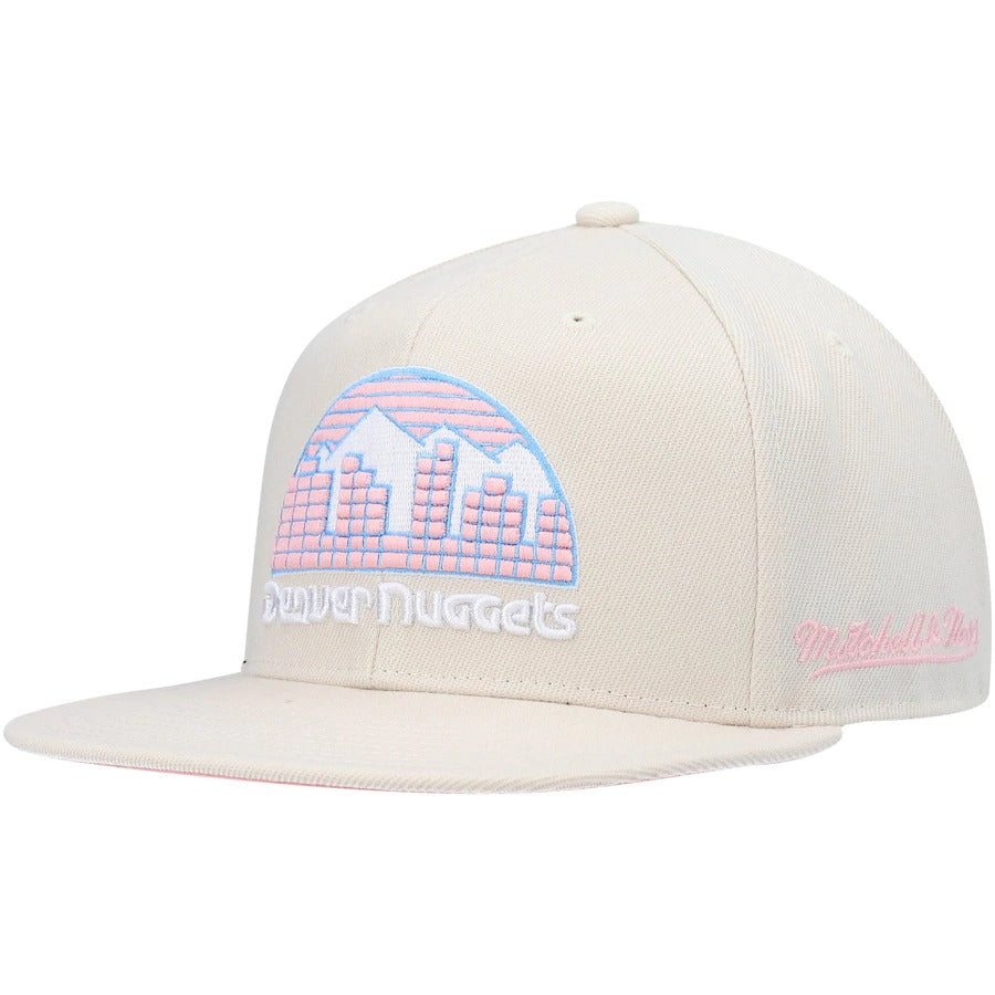 Mitchell & Ness x Lids Denver Nuggets Cream NBA Draft Hardwood Classics Cake Pop Fitted Hat