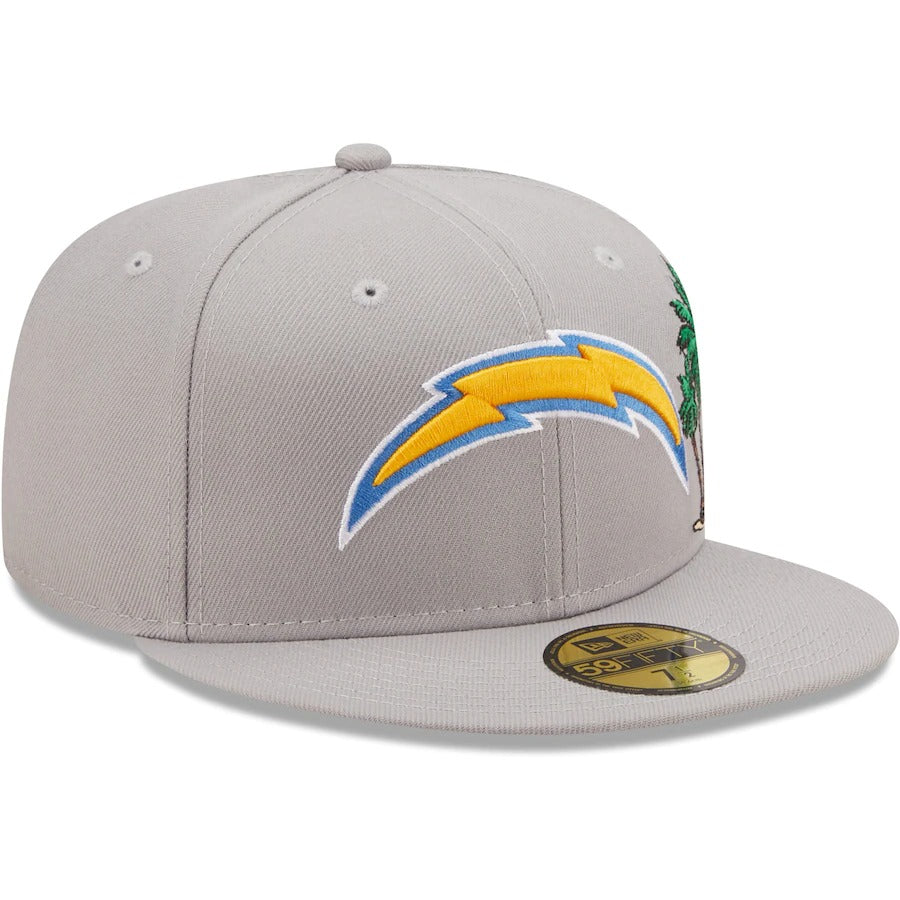 New Era Los Angeles Chargers Gray City Describe 59FIFTY Fitted Hat