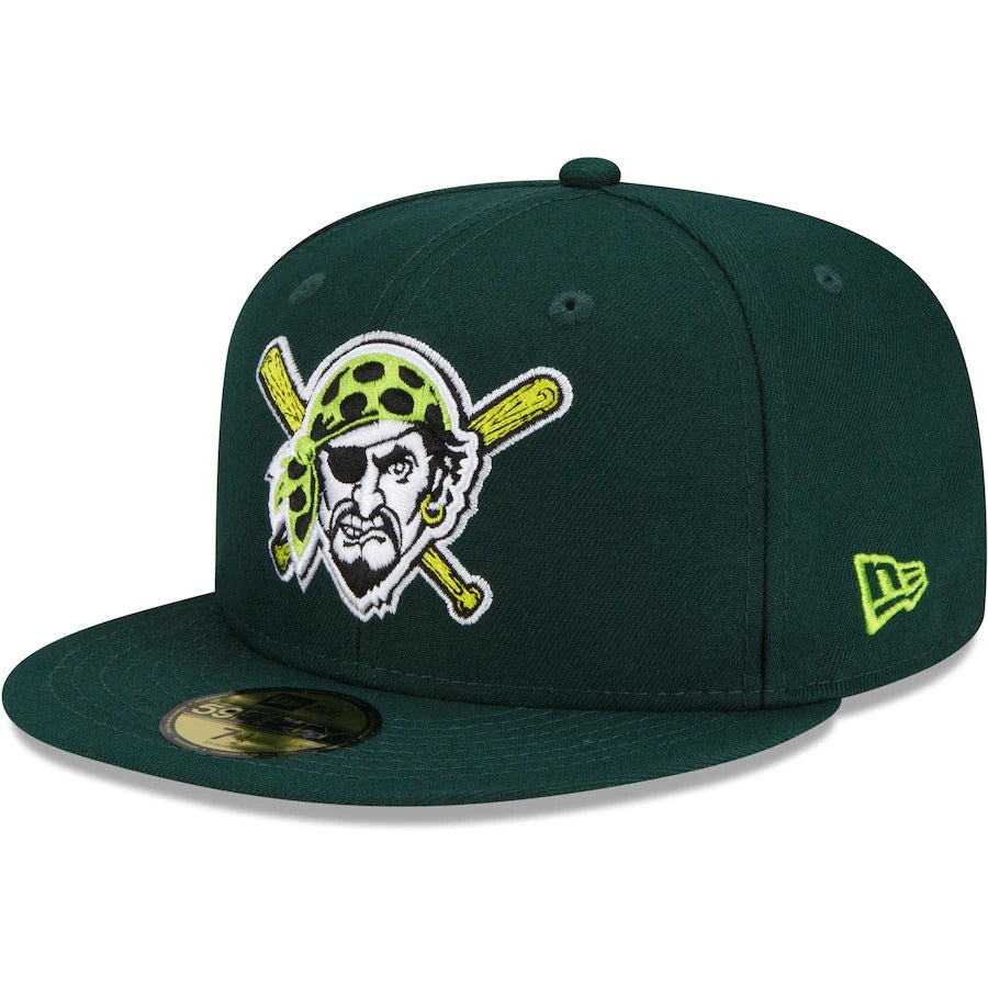 New Era Pittsburgh Pirates Green Cooperstown Collection 2006 MLB All-Star Game Color Fam Lime Undervisor 59FIFTY Fitted Hat
