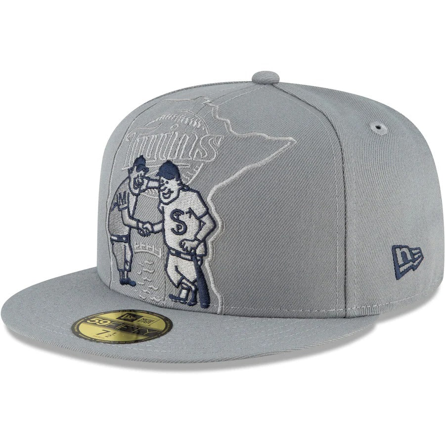 New Era Minnesota Twins Gray Alternate Logo Elements 59FIFTY Fitted Hat