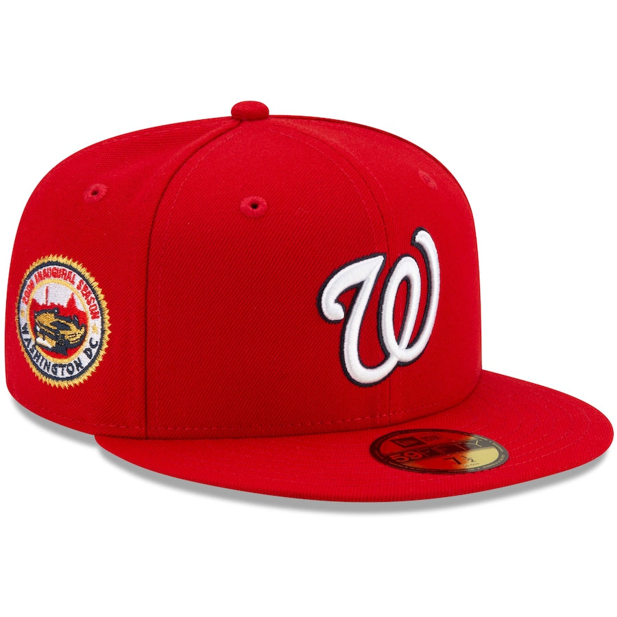 New Era Red Washington Nationals Authentic Collection 2008 Nationals Park Inaugural Season Replica Floral Undervisor 59FIFTY Fitted Hat