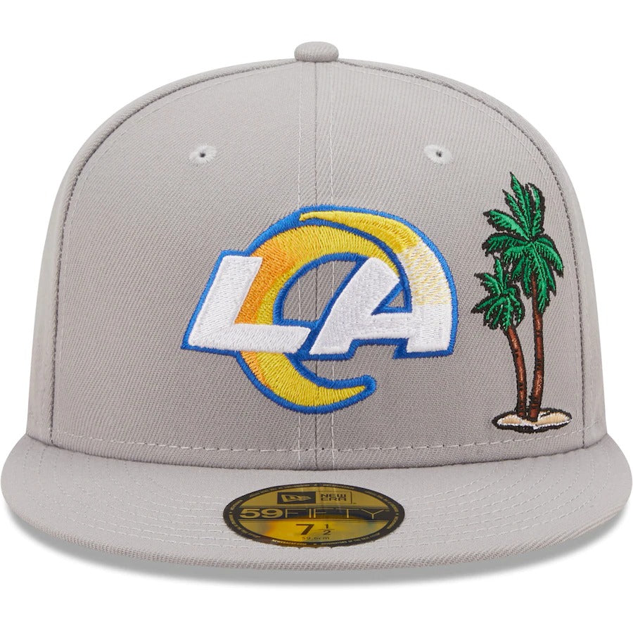 New Era Los Angeles Rams Gray City Describe 59FIFTY Fitted Hat