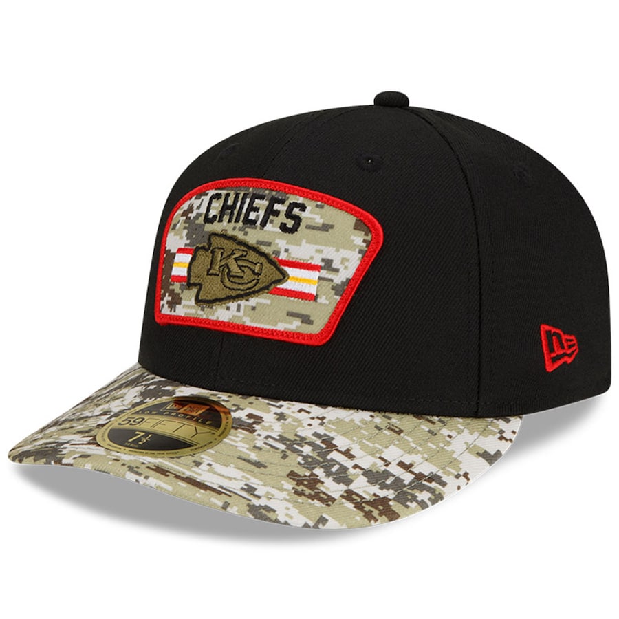 New Era Black/Camo Kansas City Chiefs 2021 Salute To Service Low Profile 59FIFTY Fitted Hat