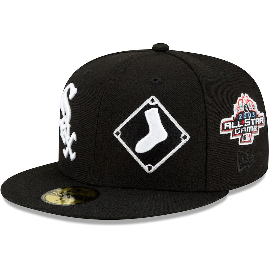 New Era Chicago White Sox Black Patch Pride 59FIFTY Fitted Hat